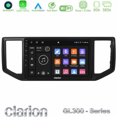 Clarion GL300 Series 4Core Android11 2+32GB VW Amarok 2017-2022 Navigation Multimedia Tablet 9