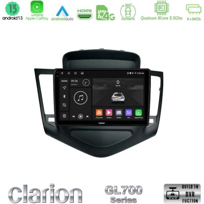 Clarion GL700 Series 8Core Android13 4+64GB Chevrolet Cruze 2009-2012 Navigation Multimedia Tablet 9