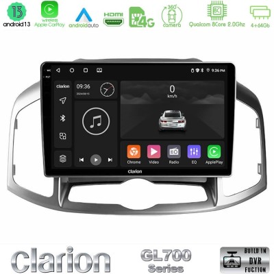 Clarion GL700 Series 8Core Android13 4+64GB Chevrolet Captiva 2012-2016 Navigation Multimedia Tablet 10