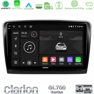 Clarion GL700 Series 8Core Android13 4+64GB Skoda Superb 2008-2015 Navigation Multimedia Tablet 10