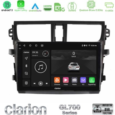 Clarion GL700 Series Suzuki Celerio 2014-2020 8Core Android13 4+64GB Navigation Multimedia Tablet 9