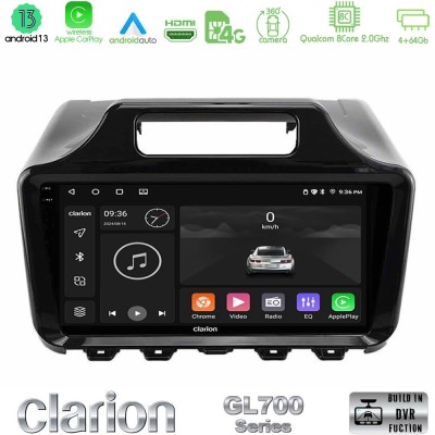Clarion GL700 Series Toyota iQ 2008 – 2015 8Core Android13 4+64GB Navigation Multimedia Tablet 9