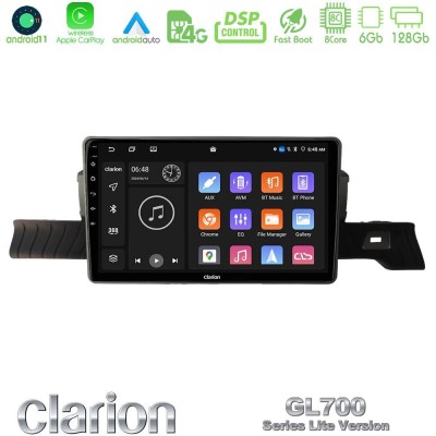 Clarion GL700 Lite Series 8Core Android11 6+128GB Citroen C3 You 2025-> Navigation Multimedia Tablet 9