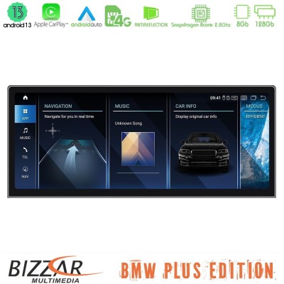 Bizzar Plus Edition BMW i3 2018-> Android13 8Core (8+128GB) Navigation Multimedia 12.3