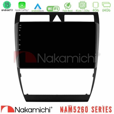 Nakamichi NAM5260 Series 4Core Android13 4+64GB Audi A6 (C5) 1997-2004 Navigation Multimedia Tablet 9