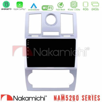 Nakamichi NAM5260 Series 4Core Android13 4+64GB Chrysler 300C Navigation Multimedia Tablet 9