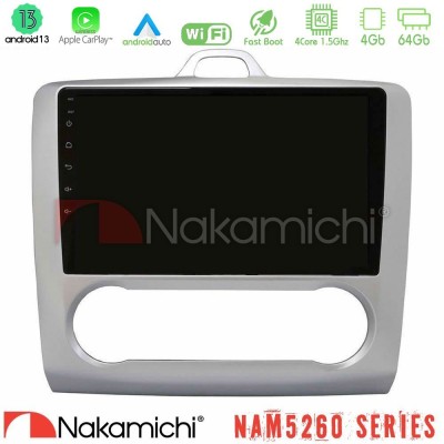 Nakamichi NAM5260 Series 4Core Android13 4+64GB Ford Focus Auto AC Navigation Multimedia Tablet 9