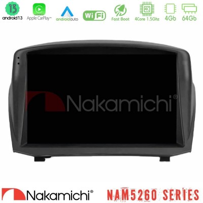 Nakamichi NAM5260 Series 4Core Android13 4+64GB Ford Fiesta 2008-2016 Navigation Multimedia Tablet 9