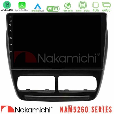 Nakamichi NAM5260 Series 4Core Android13 4+64GB Fiat Doblo / Opel Combo 2010-2014 Navigation Multimedia Tablet 9