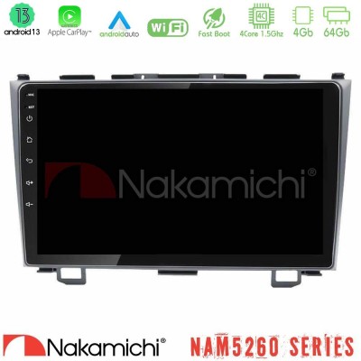 Nakamichi NAM5260 Series 4Core Android13 4+64GB Honda CRV Navigation Multimedia Tablet 9