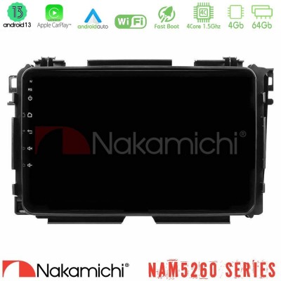 Nakamichi NAM5260 Series 4Core Android13 4+64GB Honda HR-V Navigation Multimedia Tablet 9