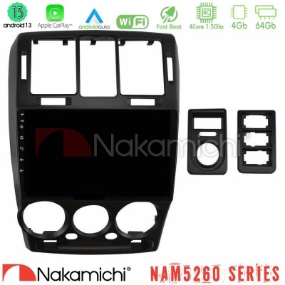 Nakamichi NAM5260 Series 4Core Android13 4+64GB Hyundai Getz 2002-2009 Navigation Multimedia Tablet 9
