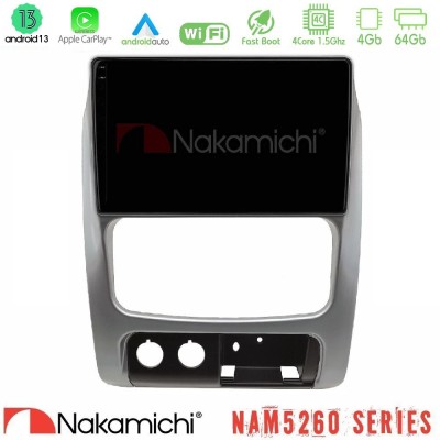 Nakamichi NAM5260 Series 4Core Android13 4+64GB Jeep Cherokee (KJ) 2002-2007 Navigation Multimedia Tablet 9