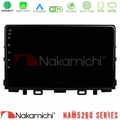 Nakamichi NAM5260 Series 4Core Android13 4+64GB Kia Stonic Navigation Multimedia Tablet 9