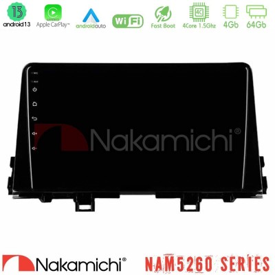 Nakamichi NAM5260 Series 4Core Android13 4+64GB Kia Picanto 2017-2021 Navigation Multimedia Tablet 9