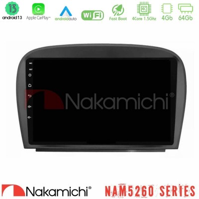 Nakamichi NAM5260 Series 4Core Android13 4+64GB Mercedes SL Class 2005-2011 Navigation Multimedia Tablet 9