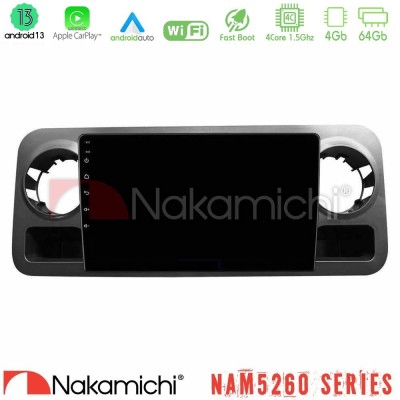 Nakamichi NAM5260 Series 4Core Android13 4+64GB Mercedes Sprinter W907 Navigation Multimedia Tablet 10