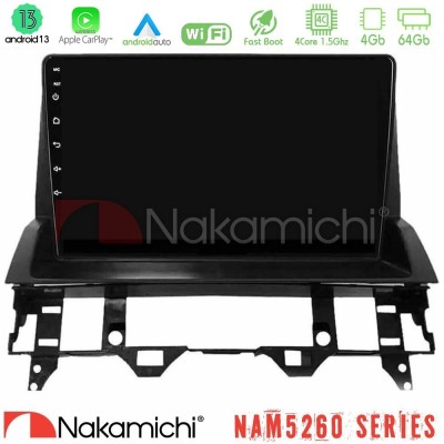 Nakamichi NAM5260 Series 4Core Android13 4+64GB Mazda6 2002-2006 Navigation Multimedia Tablet 9