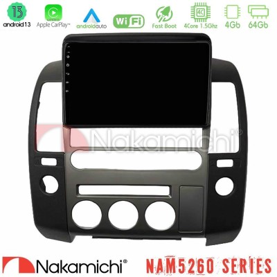 Nakamichi NAM5260 Series 4Core Android13 4+64GB  Nissan Navara D40 2006-2012 (με εργ.οθόνη) Navigation Multimedia Tablet 9