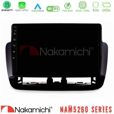 Nakamichi NAM5260 Series 4Core Android13 4+64GB Seat Ibiza 2012-2015 Navigation Multimedia Tablet 9