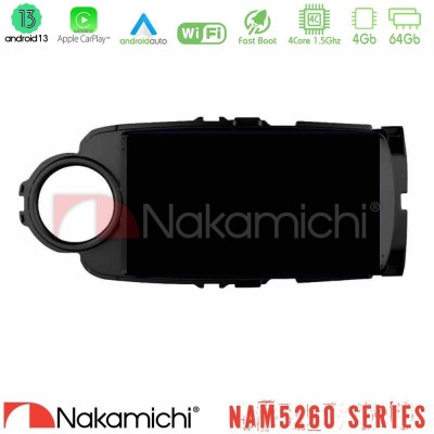 Nakamichi NAM5260 Series 4Core Android13 4+64GB Toyota Yaris Navigation Multimedia Tablet 9