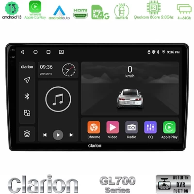 Clarion GL700 Series 8Core Android13 4+64GB Kia Rio 2011-2015 Navigation Multimedia Tablet 9