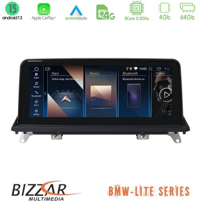 Bizzar Lite Series BMW X5 & X6 2010-2013 (CIC) Android13 8Core (4+64GB) Navigation Multimedia 10.25