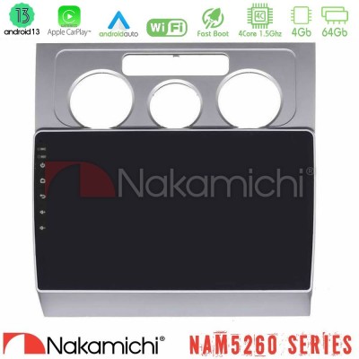 Nakamichi NAM5260 Series 4Core Android13 4+64GB VW Touran 2003-2011 Navigation Multimedia Tablet 10