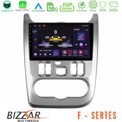 Bizzar F Series 8Core Android14 4+64GB  Dacia Duster/Sandero/Logan Navigation Multimedia Tablet 9
