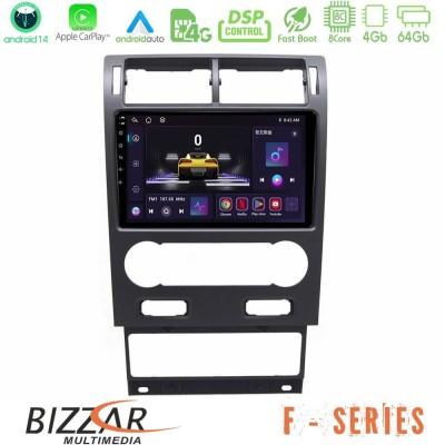 Bizzar F Series 8Core Android14 4+64GB  Ford Mondeo 2004-2007 Navigation Multimedia Tablet 9