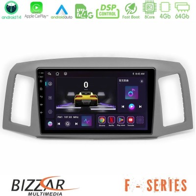 Bizzar F Series 8Core Android14 4+64GB  Jeep Grand Cherokee 2005-2007 Navigation Multimedia Tablet 10