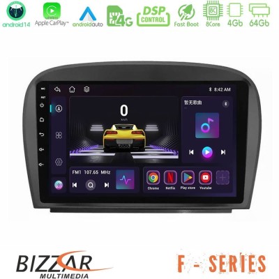 Bizzar F Series 8Core Android14 4+64GB  Mercedes SL Class 2005-2011 Navigation Multimedia Tablet 9