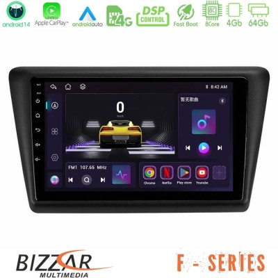 Bizzar F Series 8Core Android14 4+64GB  Skoda Rapid 2013-2017 Navigation Multimedia Tablet 9