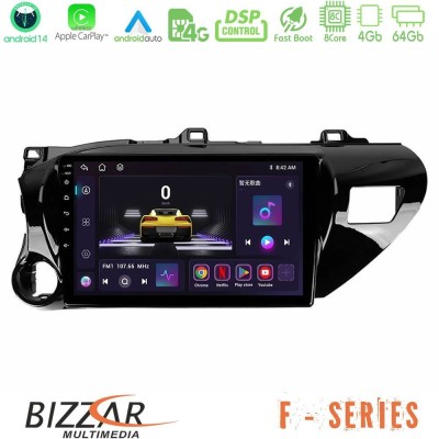 Bizzar F Series 8Core Android14 4+64GB  Toyota Hilux 2017-2021 Navigation Multimedia Tablet 10