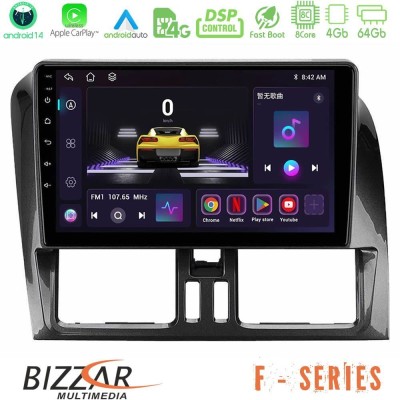 Bizzar F Series 8Core Android14 4+64GB  Volvo XC60 2009-2012 Navigation Multimedia Tablet 9