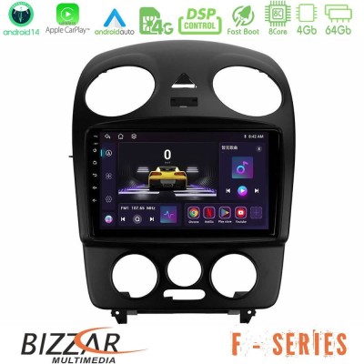 Bizzar F Series 8Core Android14 4+64GB  VW Beetle Navigation Multimedia Tablet 9