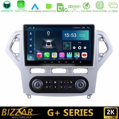 Bizzar G+ Series Ford Mondeo 2007-2011 (Auto A/C) 8Core Android14 6+128GB Navigation Multimedia Tablet 10