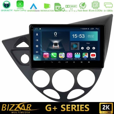 Bizzar G+ Series Ford Focus 1999-2004 8core Android14 6+128GB Navigation Multimedia Tablet 9