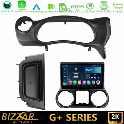 Bizzar G+ Series Jeep Wrangler 2014-2017 8Core Android14 6+128GB Navigation Multimedia Tablet 10