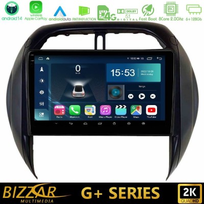 Bizzar G+ Series Toyota RAV4 2001 – 2005 8core Android14 6+128GB Navigation Multimedia Tablet 9