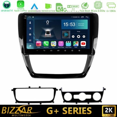 Bizzar G+ Series VW Jetta 8core Android14 6+128GB Navigation Multimedia Tablet 10
