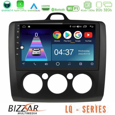 Bizzar LQ Series 4Core Android14 2+32GB Ford Focus Manual AC Navigation Multimedia Tablet 9