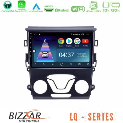 Bizzar LQ Series 4Core Android14 2+32GB Ford Mondeo 2014-2017 Navigation Multimedia Tablet 9