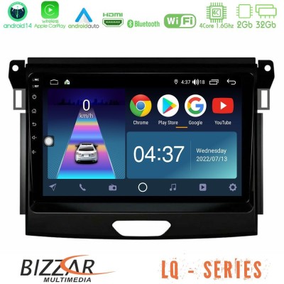 Bizzar LQ Series 4Core Android14 2+32GB Ford Ranger 2017-2022 Navigation Multimedia Tablet 9