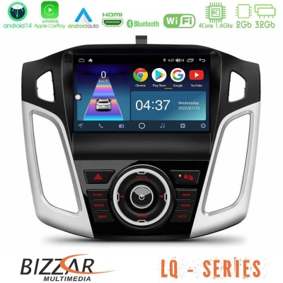 Bizzar LQ Series 4Core Android14 2+32GB Ford Focus 2012-2018 Navigation Multimedia Tablet 9