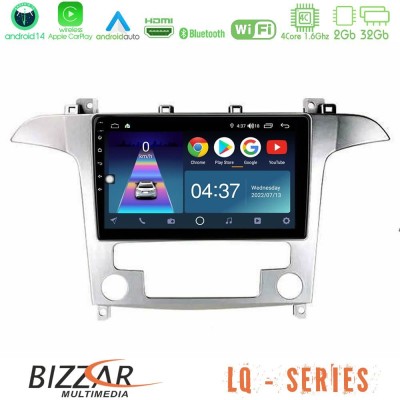 Bizzar LQ Series 4Core Android14 2+32GB Ford S-Max 2006-2012 Navigation Multimedia Tablet 9