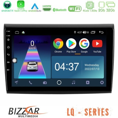 Bizzar LQ Series 4Core Android14 2+32GB Fiat Bravo Navigation Multimedia Tablet 9