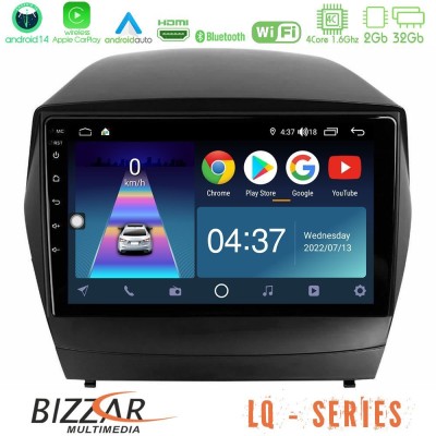 Bizzar LQ Series 4Core Android14 2+32GB Hyundai IX35 Auto A/C Navigation Multimedia Tablet 9