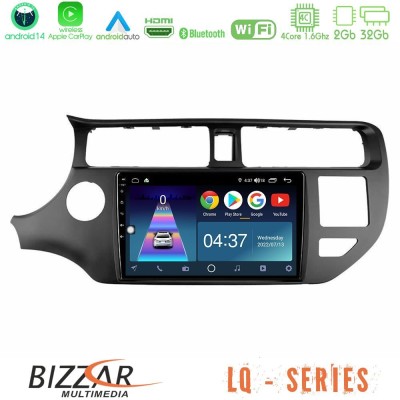 Bizzar LQ Series 4Core Android14 2+32GB Kia Rio 2011-2015 Navigation Multimedia Tablet 9