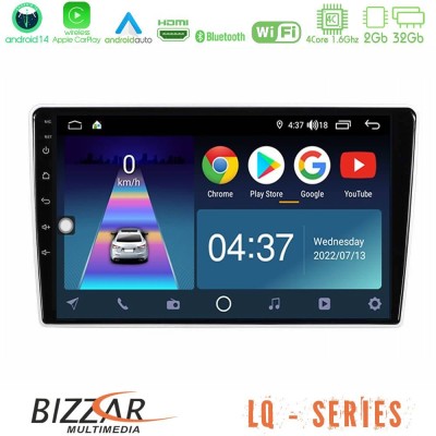 Bizzar LQ Series 4Core Android14 2+32GB Kia Sportage 2005-2008 Navigation Multimedia Tablet 9